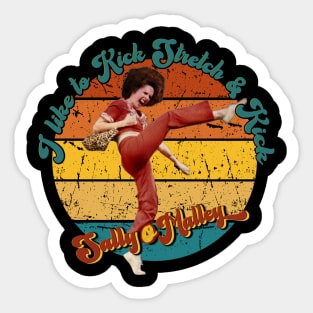 Sally OMalley -Retro Sunset Funny Quote Sticker